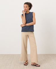 Stretch Twill Wide Leg Pant
