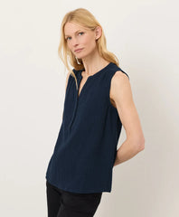 Coastal Double Gauze Henley Tank