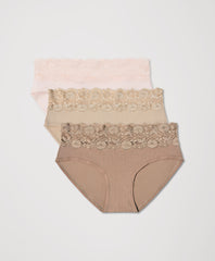 Lace Waist Brief 3-Pack