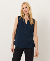 Coastal Double Gauze Henley Tank