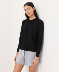 Soft-Slub Essential Crewneck Long Sleeve Tee