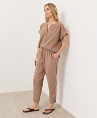 Coastal Double Gauze Tapered Pull-On Pant