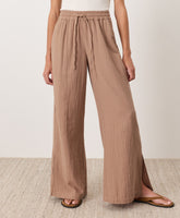 Coastal Double Gauze Split Hem Pant