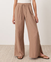 Coastal Double Gauze Split Hem Pant