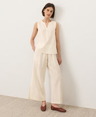 Coastal Double Gauze Henley Tank
