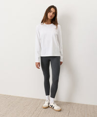 Soft-Slub Essential Crewneck Long Sleeve Tee