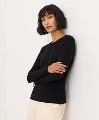 Perfect Rib Crewneck Long Sleeve Tee
