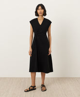 Fit & Flare V-Neck Twist Dress