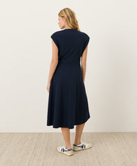 Fit & Flare V-Neck Twist Dress