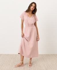 Coastal Double Gauze Boho Midi Dress