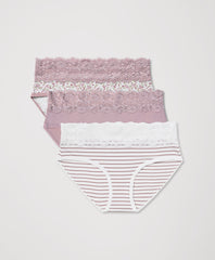 Lace Waist Brief 3-Pack