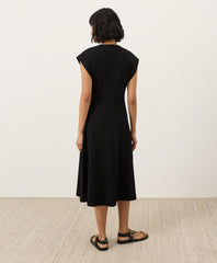 Fit & Flare V-Neck Twist Dress