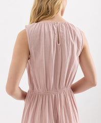 Coastal Double Gauze Tiered Midi Dress