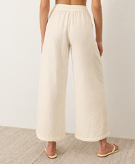Coastal Double Gauze Split Hem Pant