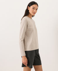 Soft-Slub Essential Crewneck Long Sleeve Tee