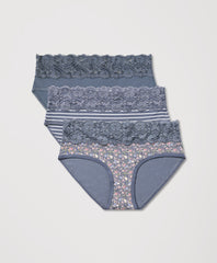 Lace Waist Brief 3-Pack