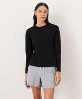 Soft-Slub Essential Crewneck Long Sleeve Tee
