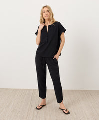 Coastal Double Gauze Tapered Pull-On Pant