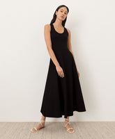 Fit & Flare Open Back Maxi Dress