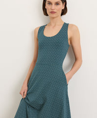 Fit & Flare Open Back Maxi Dress
