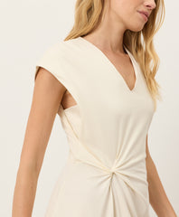 Fit & Flare V-Neck Twist Dress
