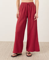 Coastal Double Gauze Split Hem Pant