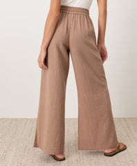 Coastal Double Gauze Split Hem Pant