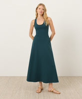 Fit & Flare Open Back Maxi Dress