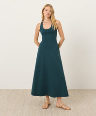 Fit & Flare Open Back Maxi Dress