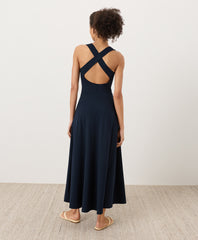 Fit & Flare Open Back Maxi Dress
