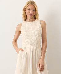 Coastal Double Gauze Smocked Dress