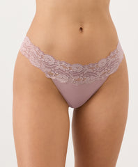 Lace Waist Thong 3-Pack