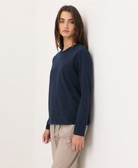 Soft-Slub Essential Crewneck Long Sleeve Tee