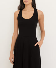 Fit & Flare Open Back Maxi Dress