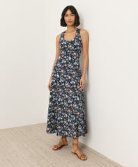 Fit & Flare Open Back Maxi Dress