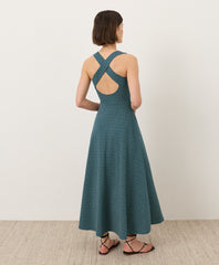 Fit & Flare Open Back Maxi Dress