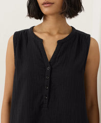 Coastal Double Gauze Henley Tank