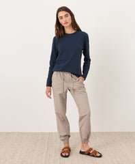 Soft-Slub Essential Crewneck Long Sleeve Tee