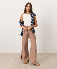Coastal Double Gauze Split Hem Pant