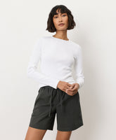 Perfect Rib Crewneck Long Sleeve Tee