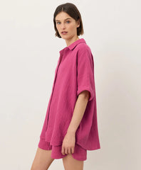 Coastal Double Gauze Oversized Shirt