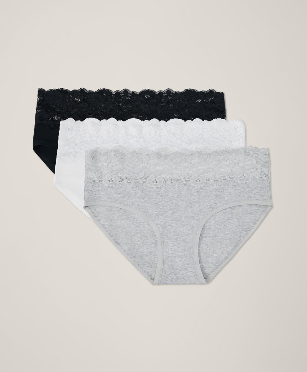 Lace Waist Brief 3-Pack