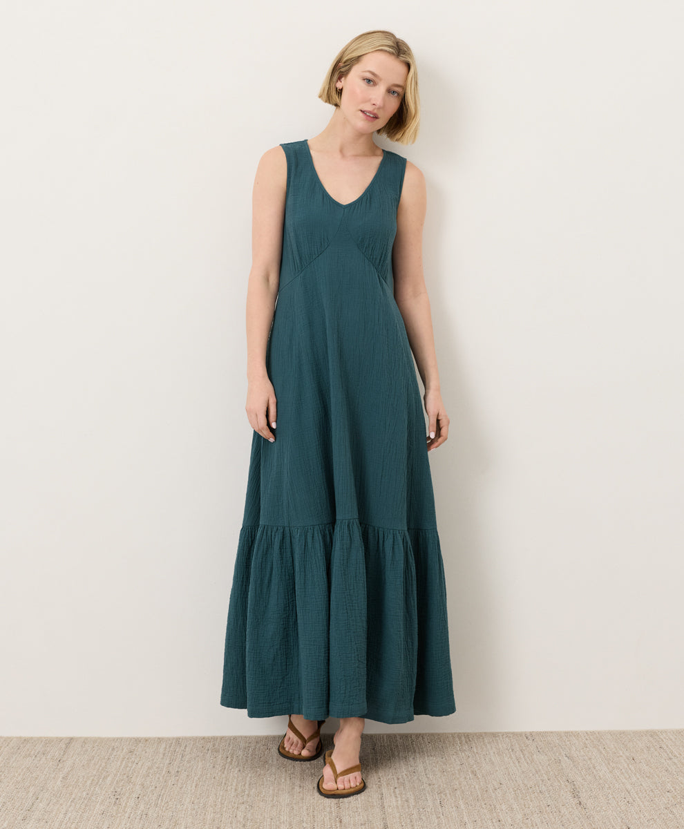 Coastal Double Gauze Beach To Brunch Maxi Dress
