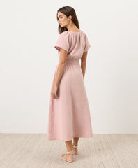 Coastal Double Gauze Boho Midi Dress