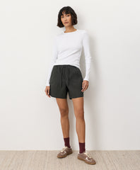 Perfect Rib Crewneck Long Sleeve Tee