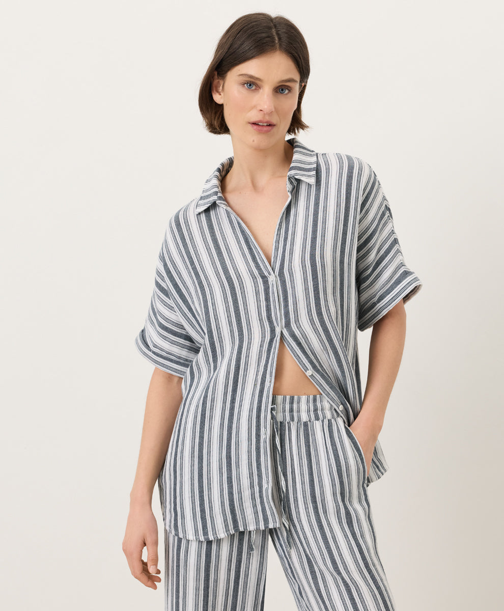 Coastal Double Gauze Oversized Shirt
