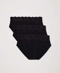 Lace Waist Brief 3-Pack