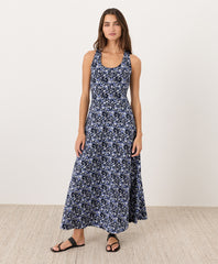 Fit & Flare Open Back Maxi Dress