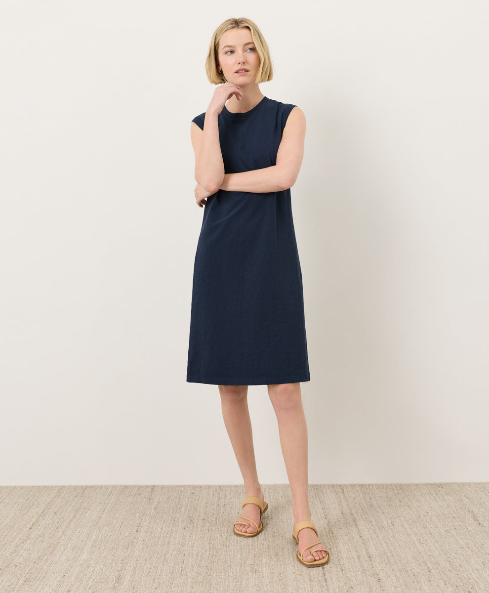 Soft-Slub Essential Easy Muscle Tee Dress