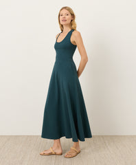 Fit & Flare Open Back Maxi Dress